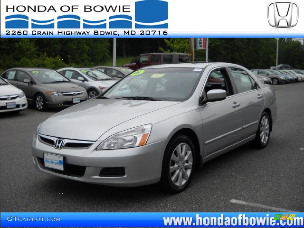 2006 Accord EX-L V6 Sedan - Alabaster Silver Metallic / Black photo #7