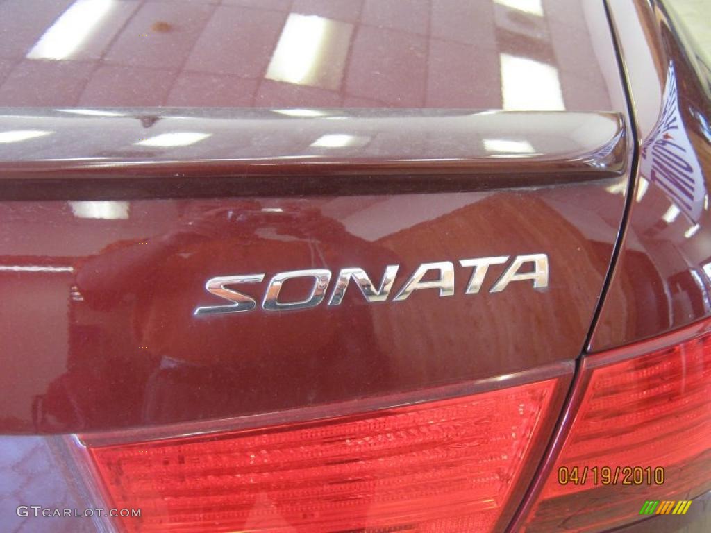 2010 Sonata SE V6 - Dark Cherry Red / Cocoa photo #2
