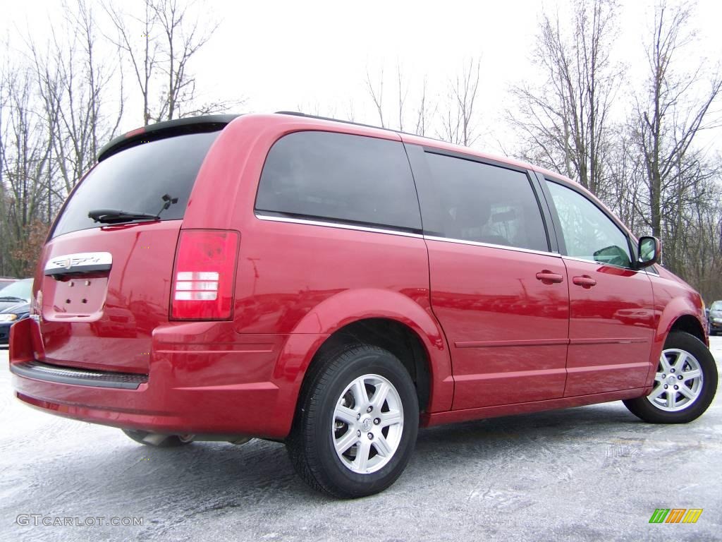 2008 Town & Country Touring - Inferno Red Crystal Pearlcoat / Medium Slate Gray/Light Shale photo #3