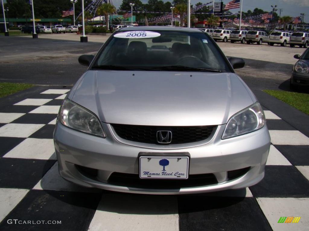 2005 Civic Value Package Coupe - Satin Silver Metallic / Black photo #4