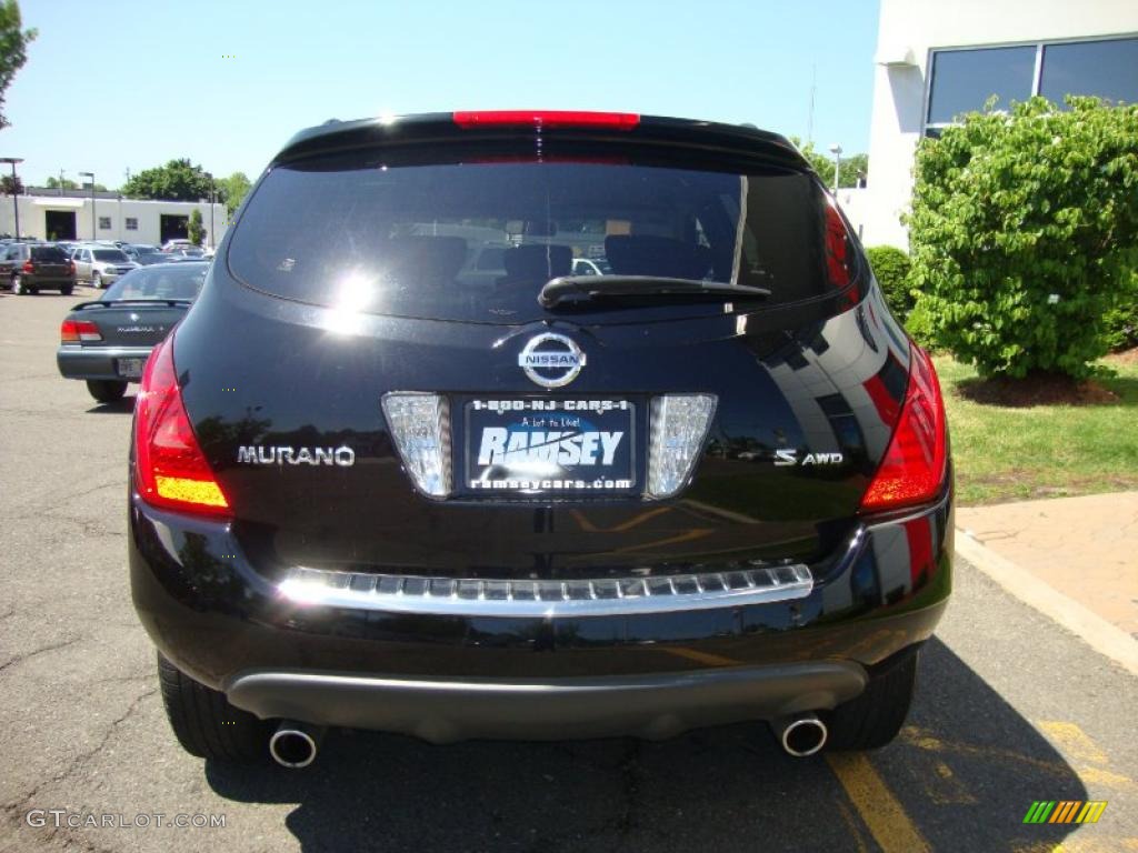 2007 Murano S AWD - Super Black / Charcoal photo #9