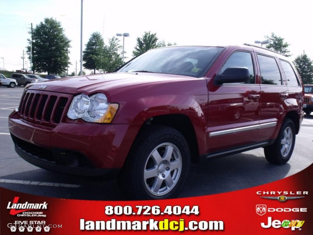 2010 Grand Cherokee Laredo - Inferno Red Crystal Pearl / Khaki photo #1