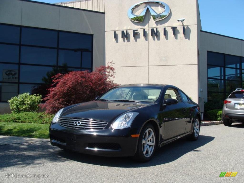 2006 G 35 Coupe - Black Obsidian / Wheat photo #1