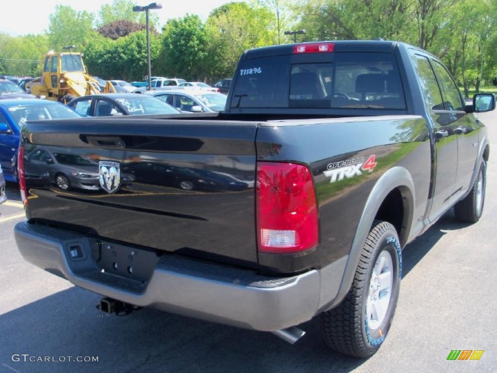 2010 Ram 1500 TRX4 Quad Cab 4x4 - Brilliant Black Crystal Pearl / Dark Slate/Medium Graystone photo #10