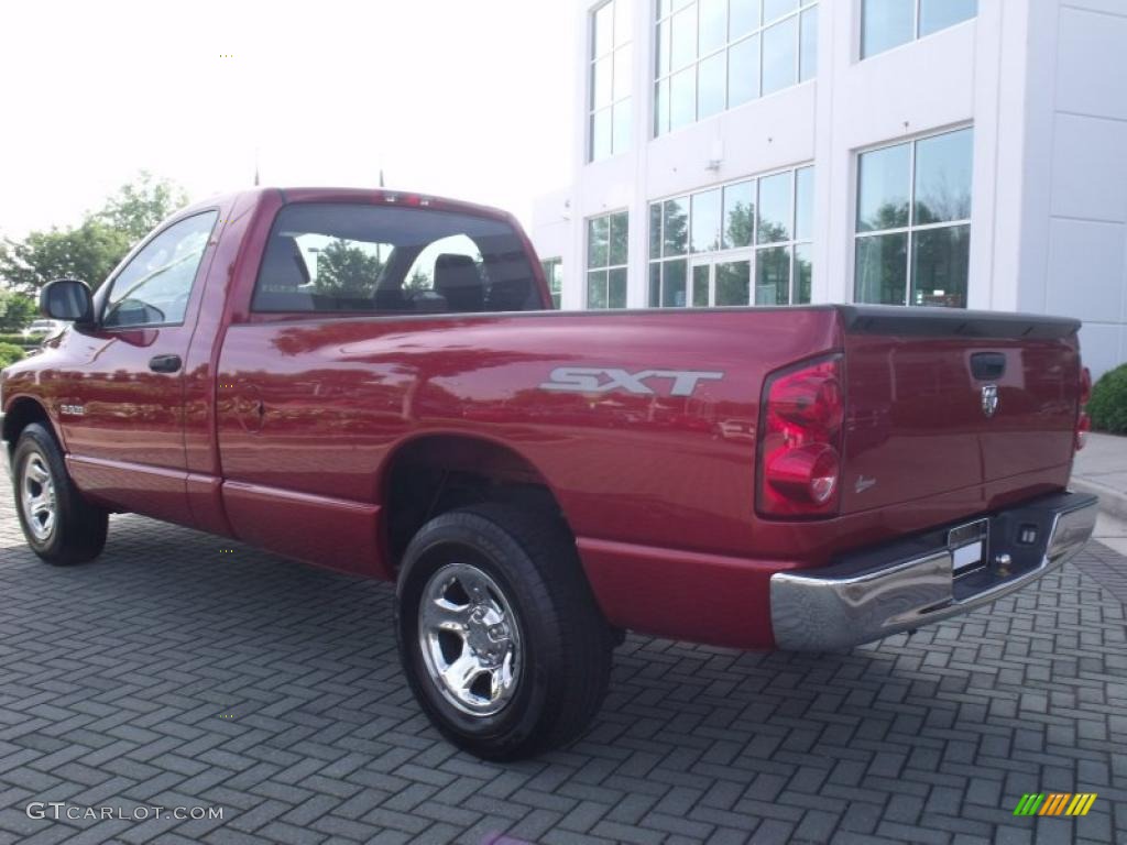 2008 Ram 1500 SXT Regular Cab - Inferno Red Crystal Pearl / Medium Slate Gray photo #3