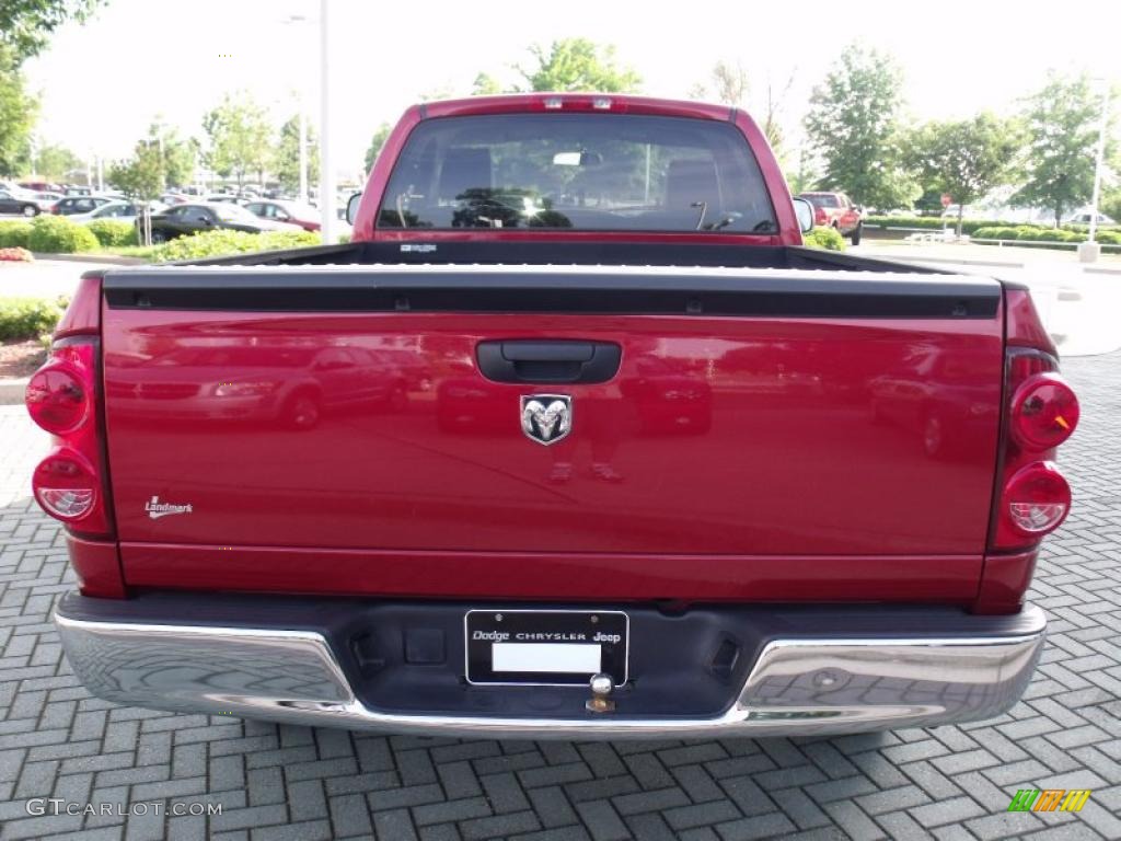 2008 Ram 1500 SXT Regular Cab - Inferno Red Crystal Pearl / Medium Slate Gray photo #4