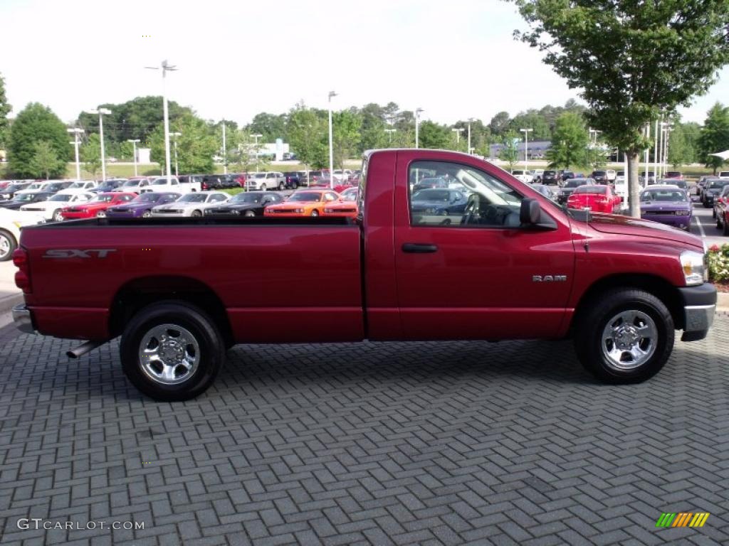 2008 Ram 1500 SXT Regular Cab - Inferno Red Crystal Pearl / Medium Slate Gray photo #6