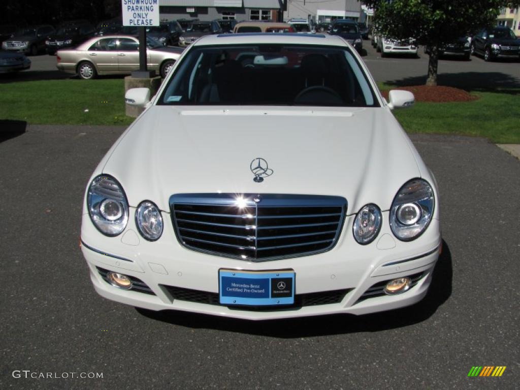 2008 E 350 4Matic Sedan - Arctic White / Black photo #1