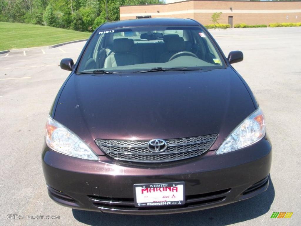 2002 Camry LE V6 - Black Walnut Pearl / Stone photo #13