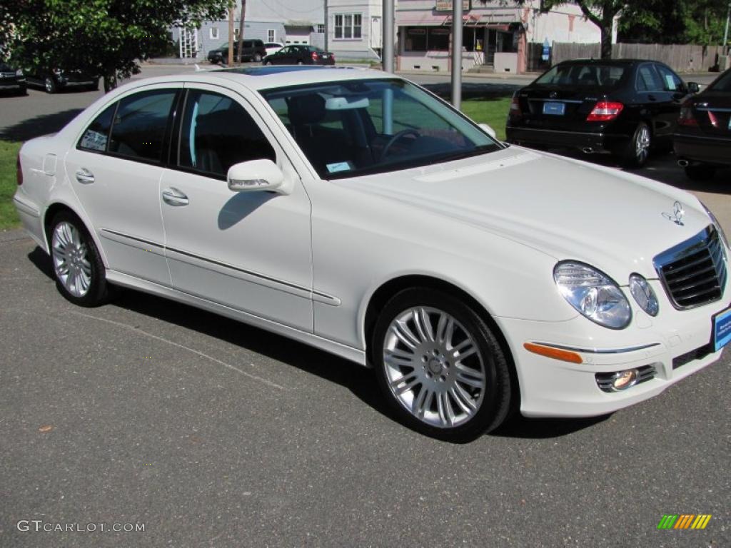 2008 E 350 4Matic Sedan - Arctic White / Black photo #6