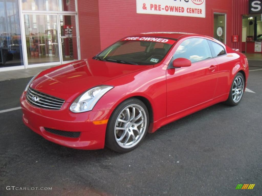 2006 G 35 Coupe - Laser Red Pearl / Graphite photo #1