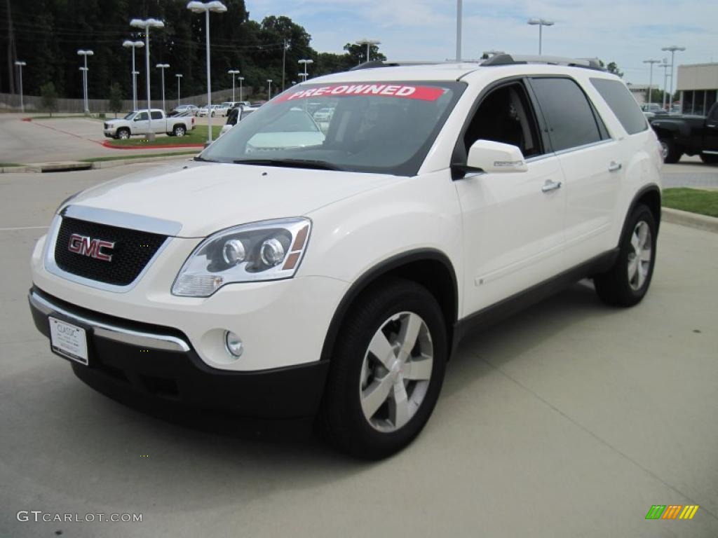 2010 Acadia SLT AWD - Summit White / Ebony photo #1