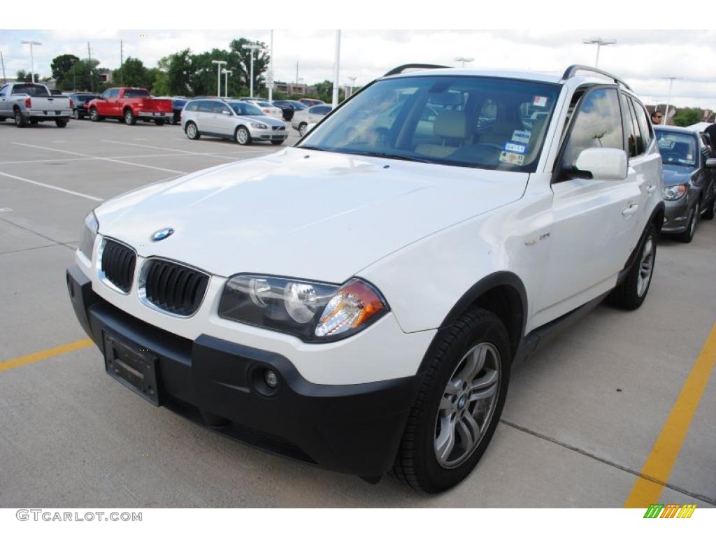 2005 X3 3.0i - Alpine White / Sand Beige photo #1