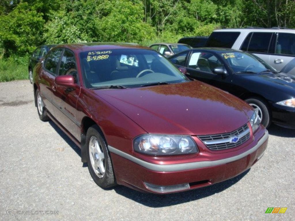 2002 Impala LS - Dark Carmine Red Metallic / Medium Gray photo #1