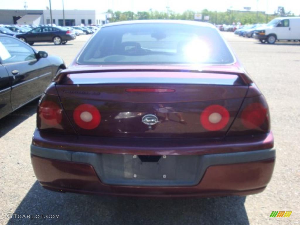 2002 Impala LS - Dark Carmine Red Metallic / Medium Gray photo #3