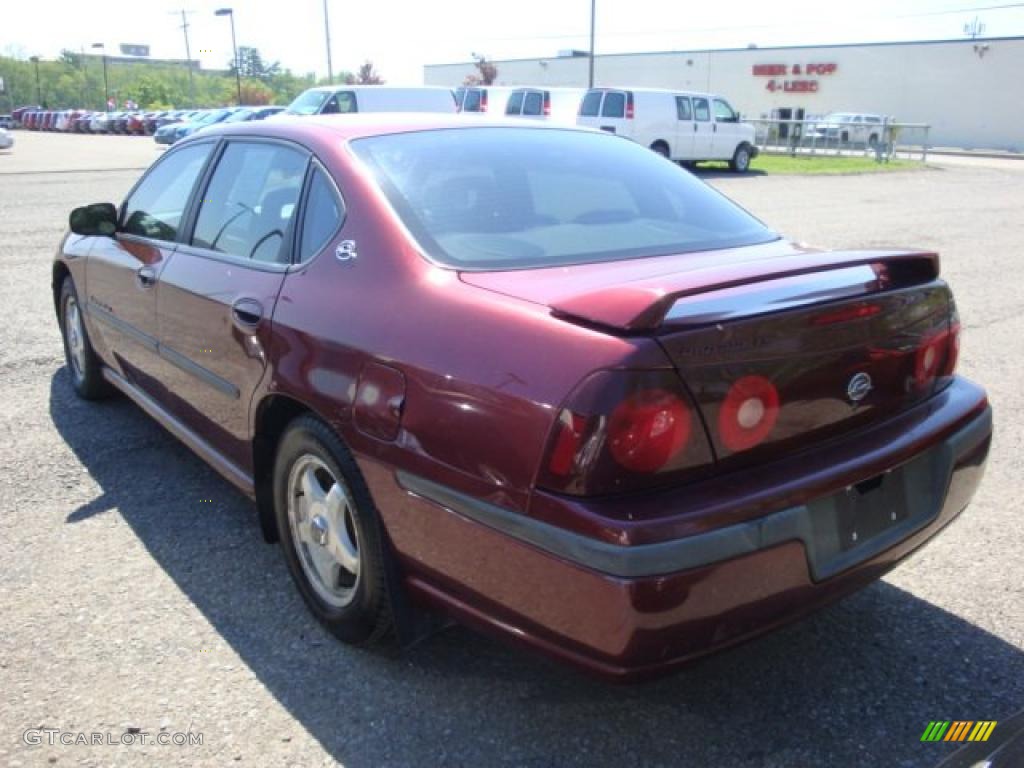 2002 Impala LS - Dark Carmine Red Metallic / Medium Gray photo #4