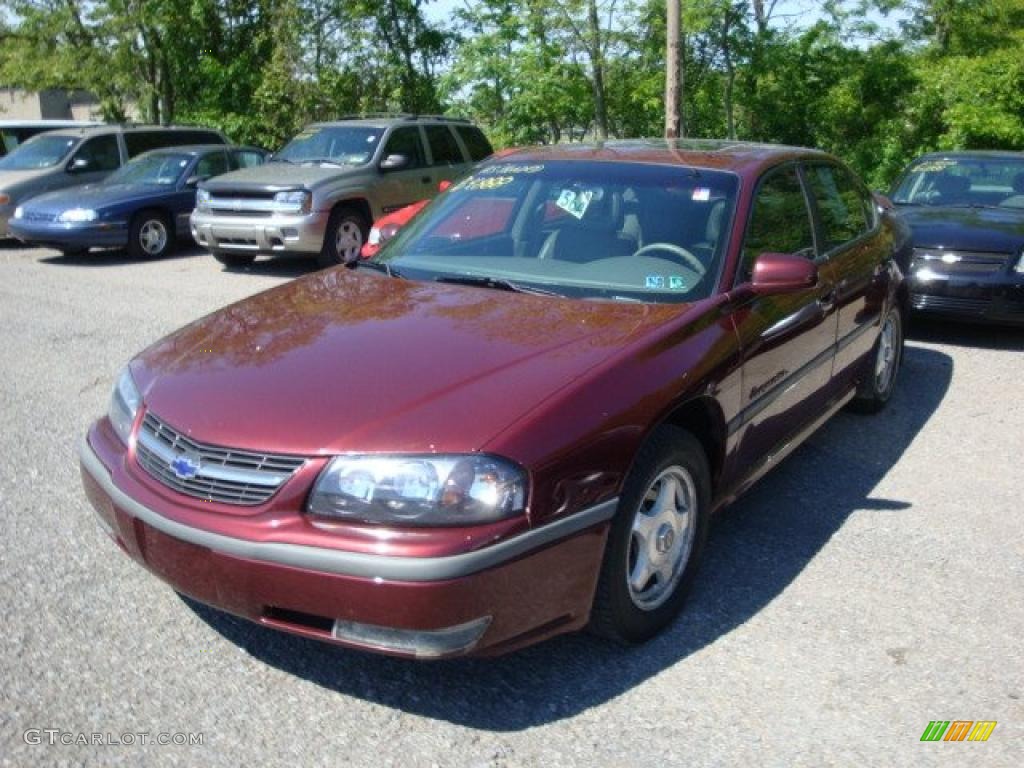 2002 Impala LS - Dark Carmine Red Metallic / Medium Gray photo #5