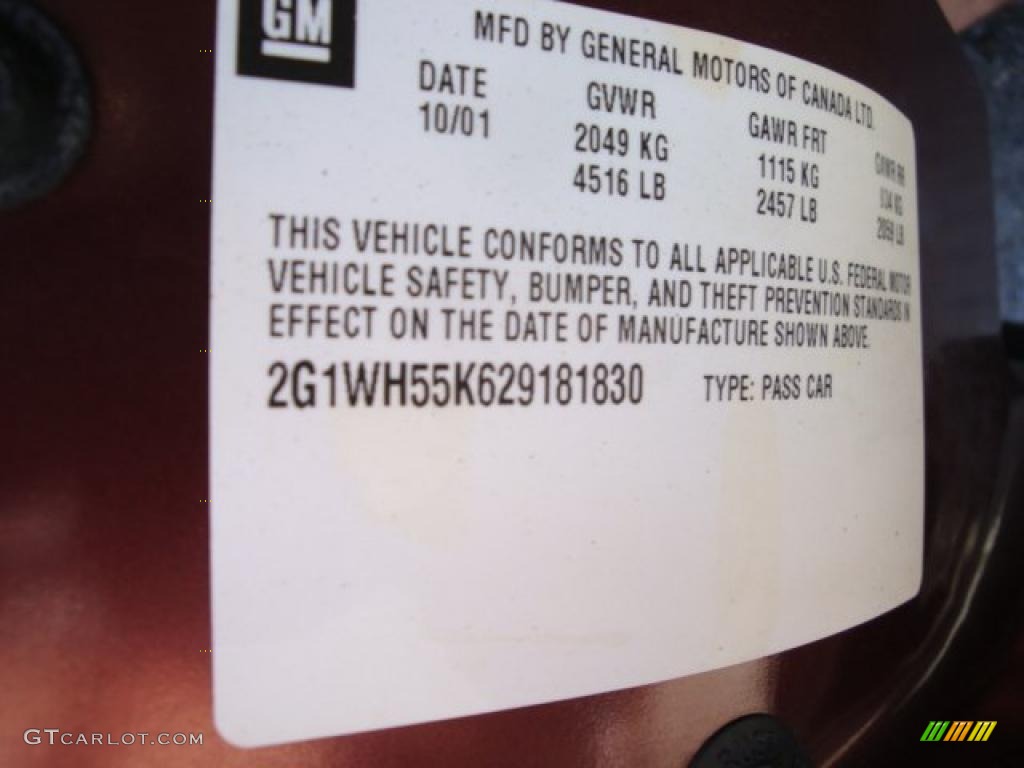 2002 Impala LS - Dark Carmine Red Metallic / Medium Gray photo #14