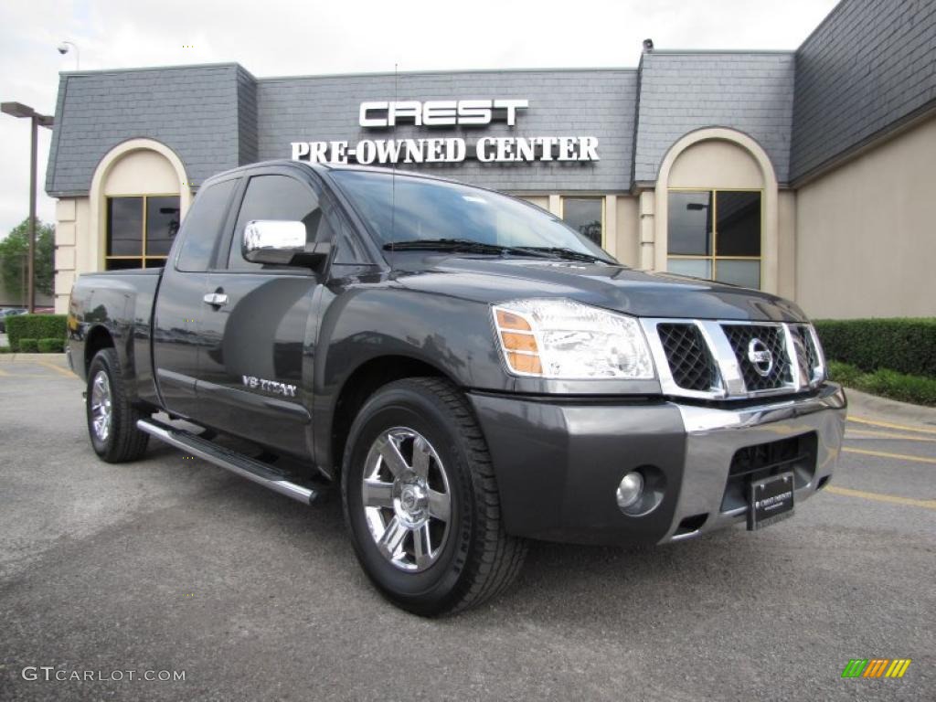 2005 Titan SE King Cab - Smoke Gray / Graphite/Titanium photo #1