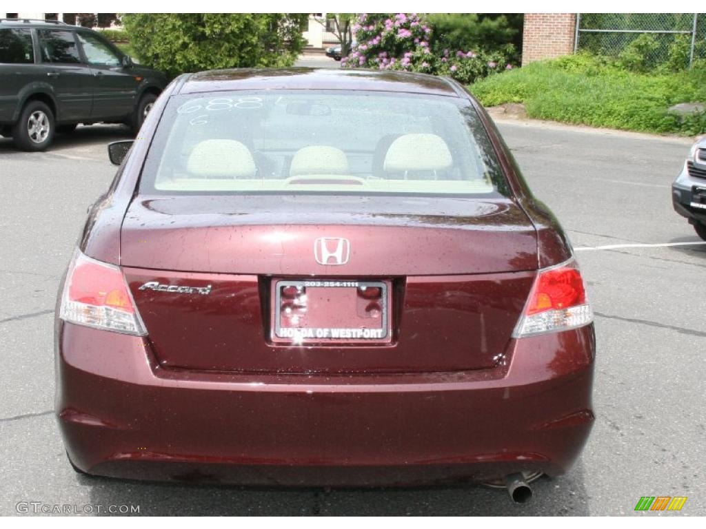 2009 Accord LX Sedan - Basque Red Pearl / Ivory photo #6