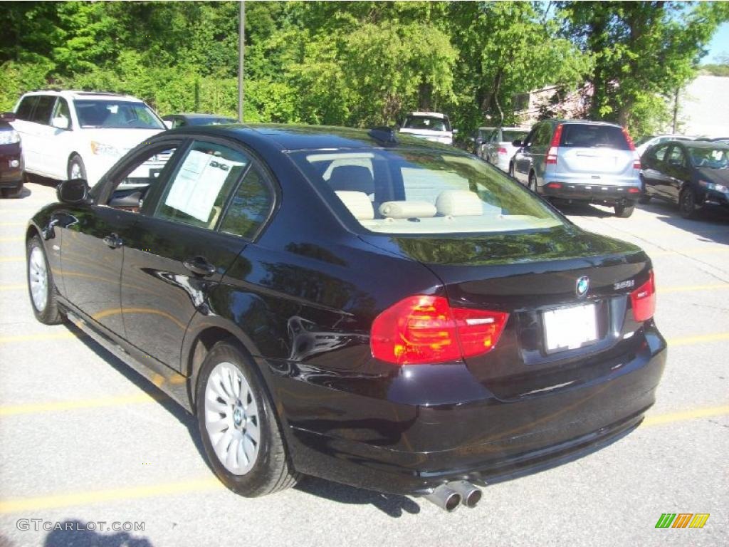 2009 3 Series 328xi Sedan - Jet Black / Beige photo #2