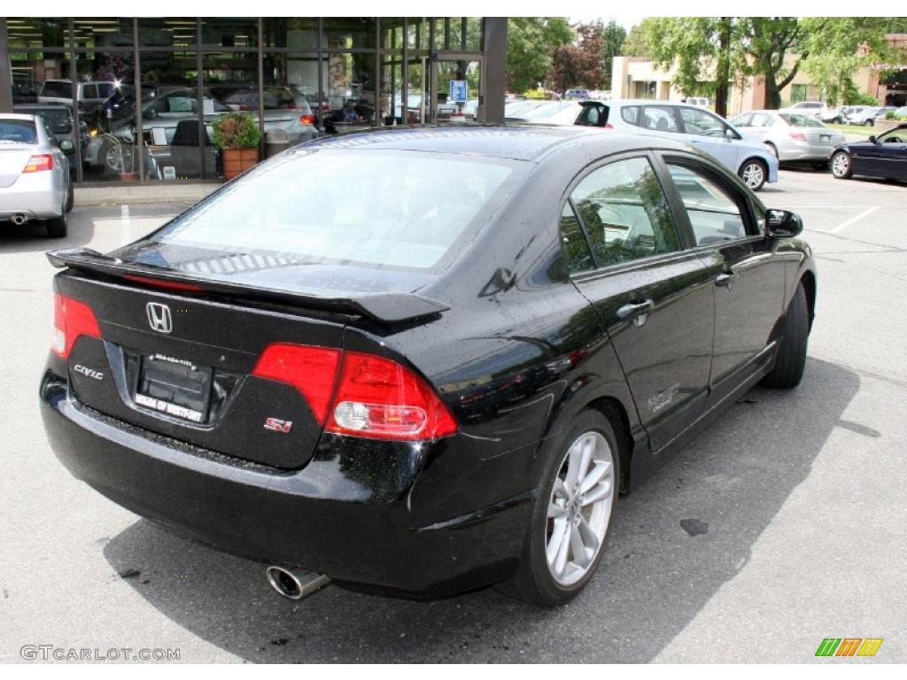 2007 Civic Si Sedan - Nighthawk Black Pearl / Black photo #5