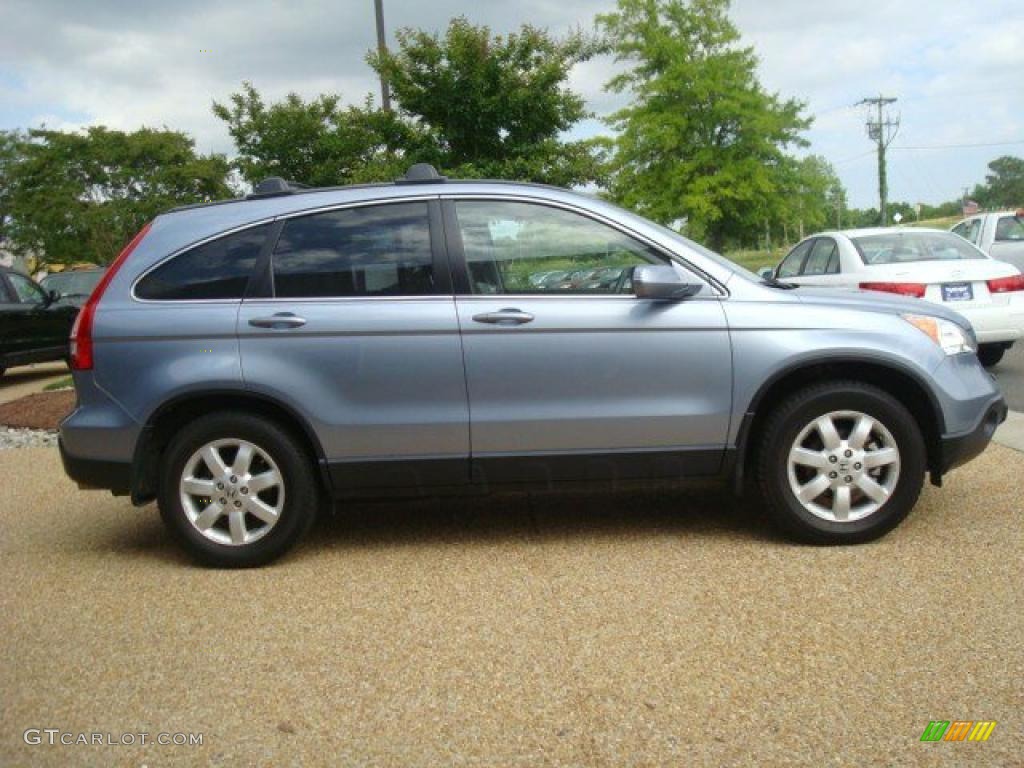 2007 CR-V EX-L 4WD - Glacier Blue Metallic / Gray photo #6