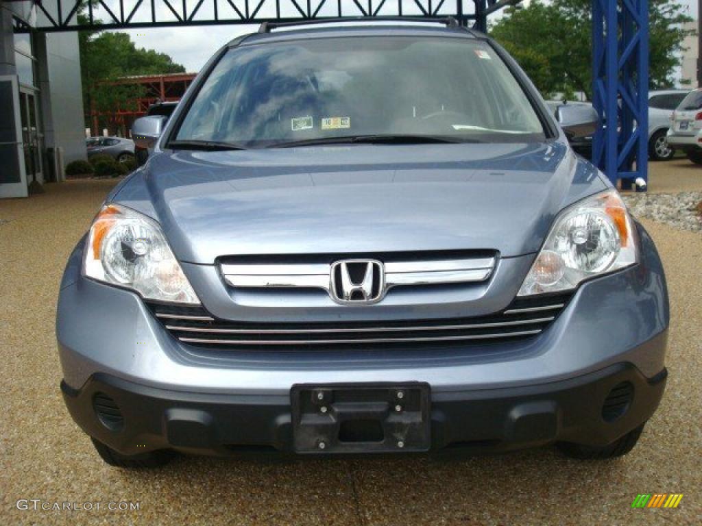 2007 CR-V EX-L 4WD - Glacier Blue Metallic / Gray photo #8