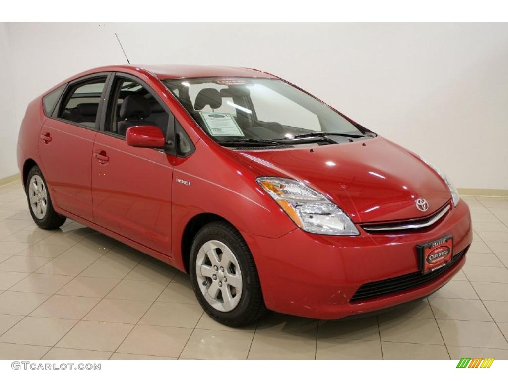 2007 Prius Hybrid - Barcelona Red Metallic / Dark Gray photo #1