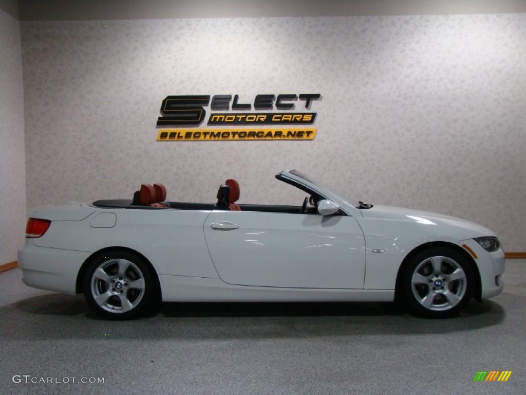 2009 3 Series 328i Convertible - Alpine White / Coral Red/Black Dakota Leather photo #4