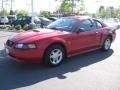 2001 Laser Red Metallic Ford Mustang V6 Coupe  photo #5