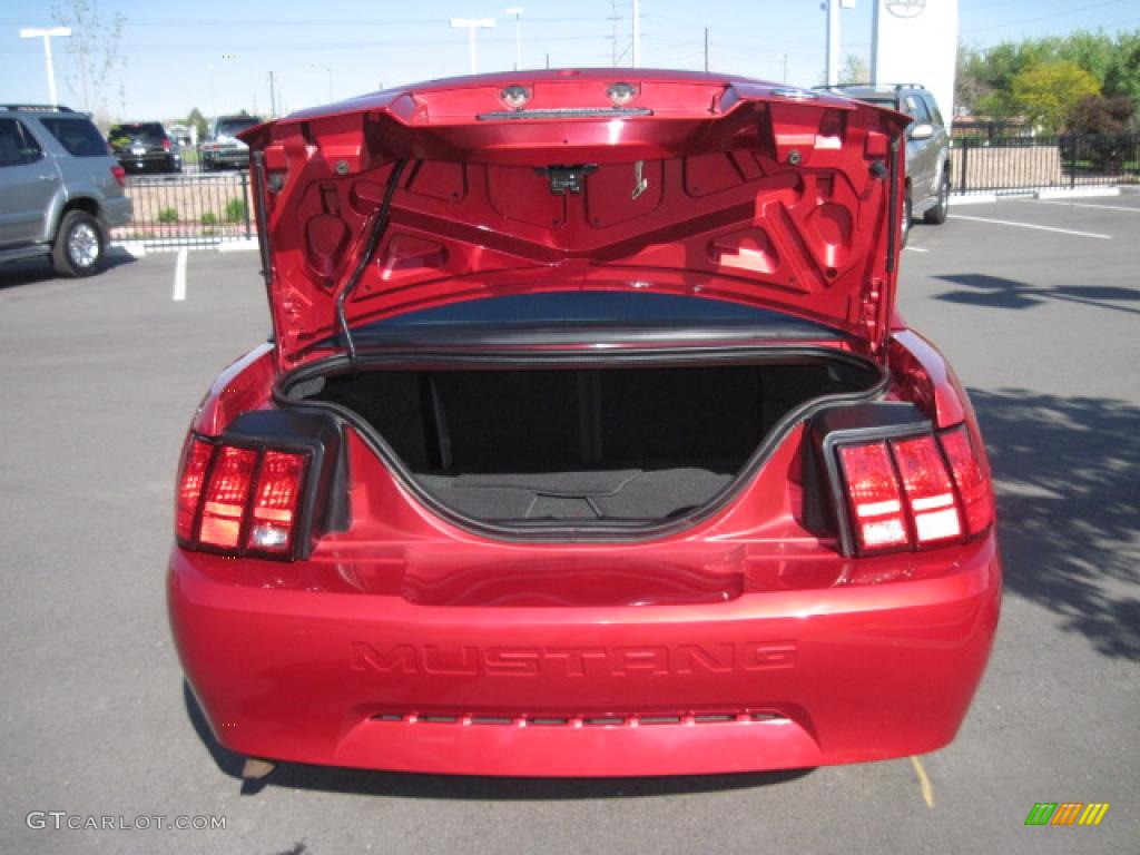 2001 Mustang V6 Coupe - Laser Red Metallic / Dark Charcoal photo #27