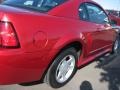 2001 Laser Red Metallic Ford Mustang V6 Coupe  photo #37
