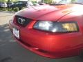 2001 Laser Red Metallic Ford Mustang V6 Coupe  photo #40