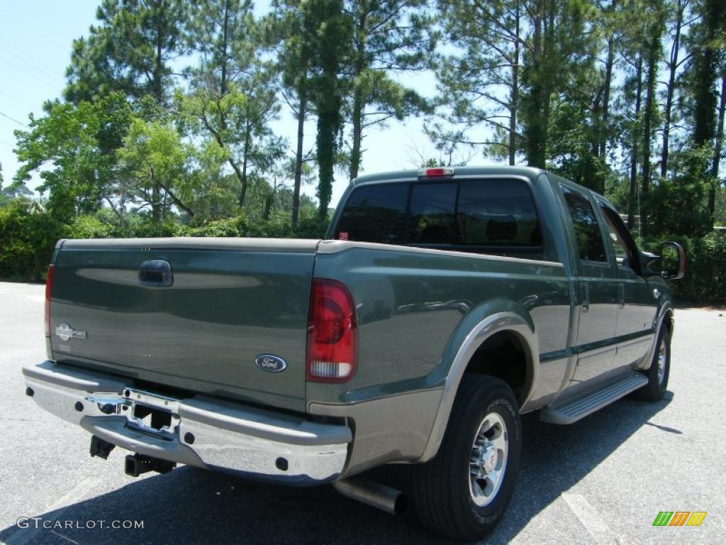 2004 F250 Super Duty King Ranch Crew Cab 4x4 - Estate Green Metallic / Castano Leather photo #5