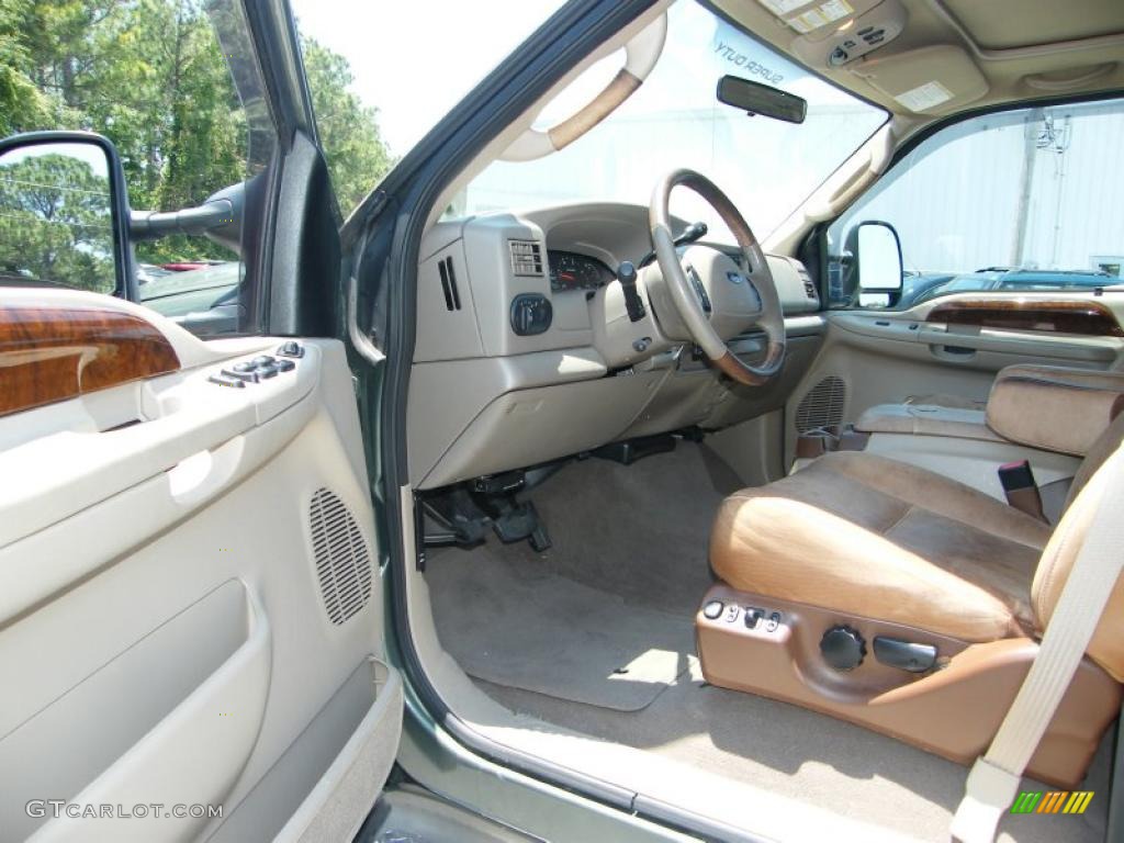 2004 F250 Super Duty King Ranch Crew Cab 4x4 - Estate Green Metallic / Castano Leather photo #13