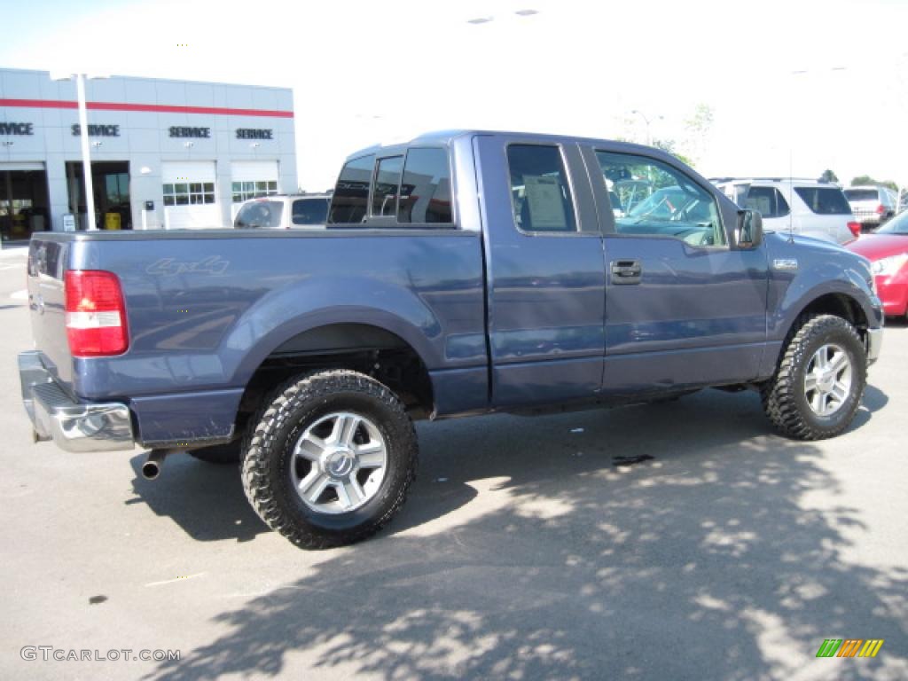 2005 F150 XLT SuperCab 4x4 - Medium Wedgewood Blue Metallic / Medium Flint Grey photo #2