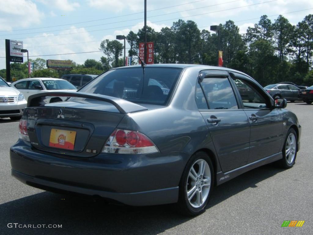 2005 Lancer RALLIART - Graphite Grey Pearl / Black/Red photo #5