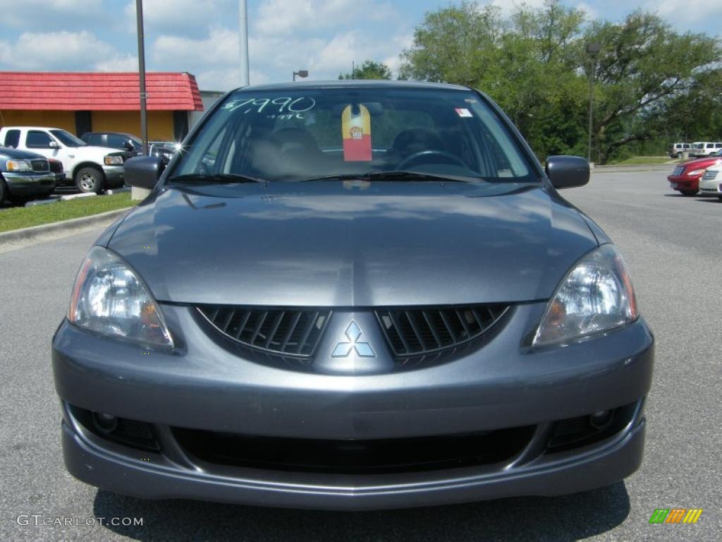 2005 Lancer RALLIART - Graphite Grey Pearl / Black/Red photo #8