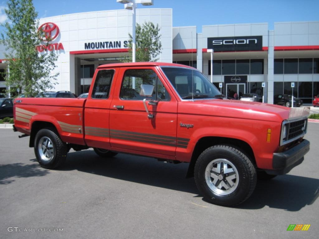 1987 Ranger STX SuperCab 4x4 - Red / Beige photo #1