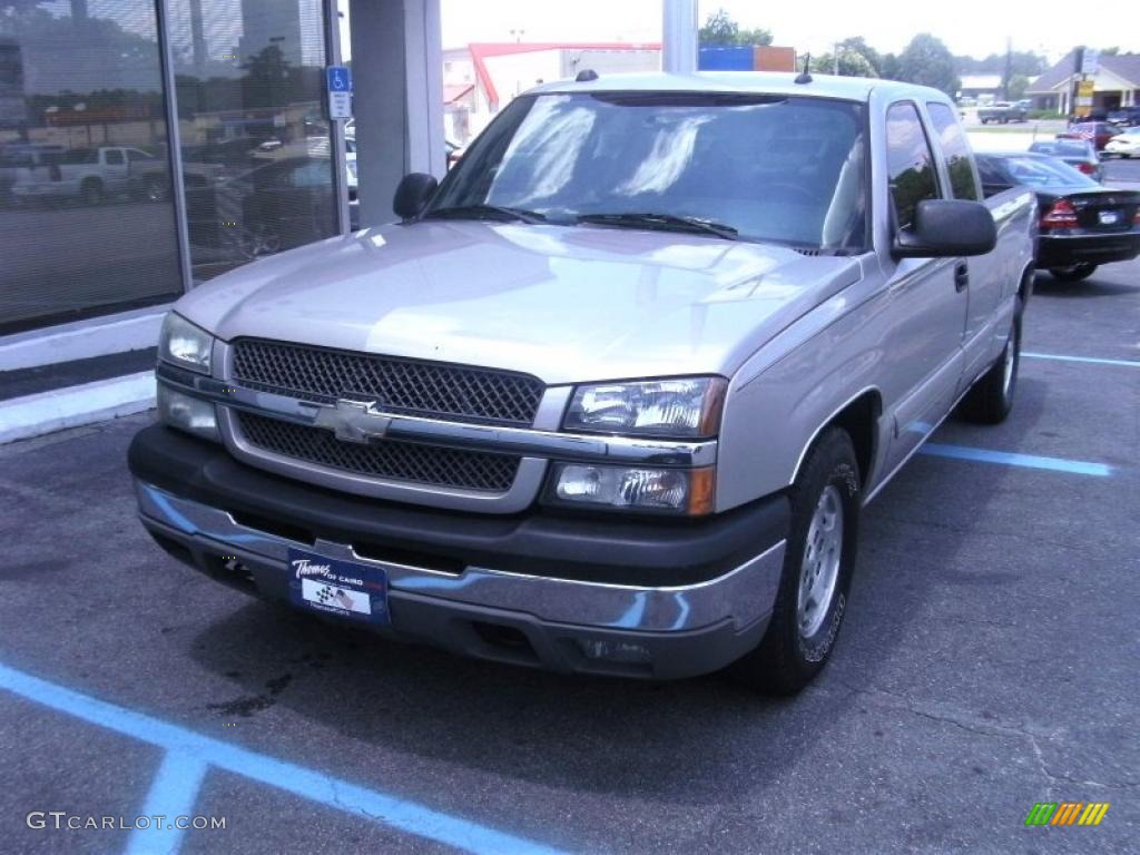 2004 Silverado 1500 LS Extended Cab - Silver Birch Metallic / Dark Charcoal photo #2