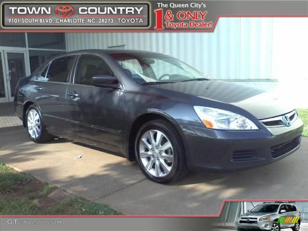 2006 Accord EX-L V6 Sedan - Graphite Pearl / Gray photo #1