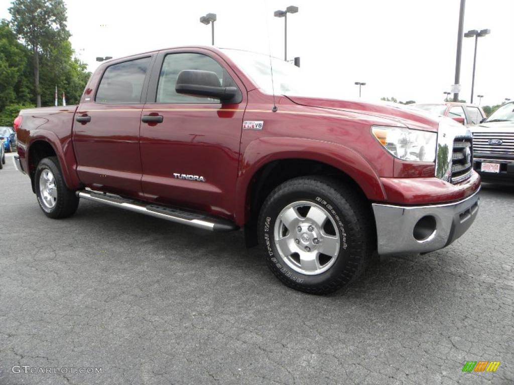 2007 Tundra SR5 CrewMax - Salsa Red Pearl / Beige photo #1