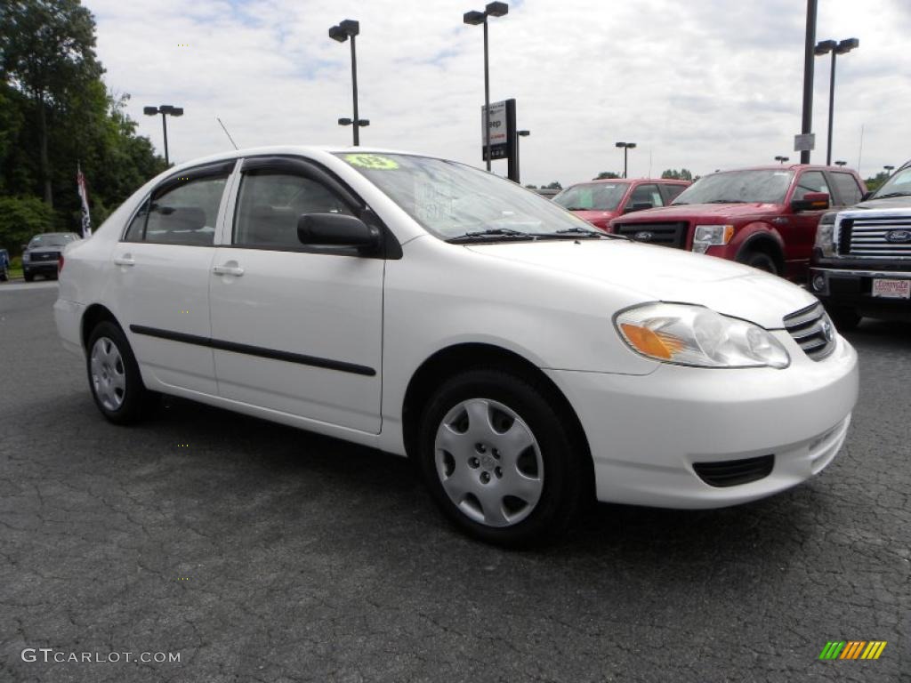 2003 Corolla CE - Super White / Light Gray photo #1