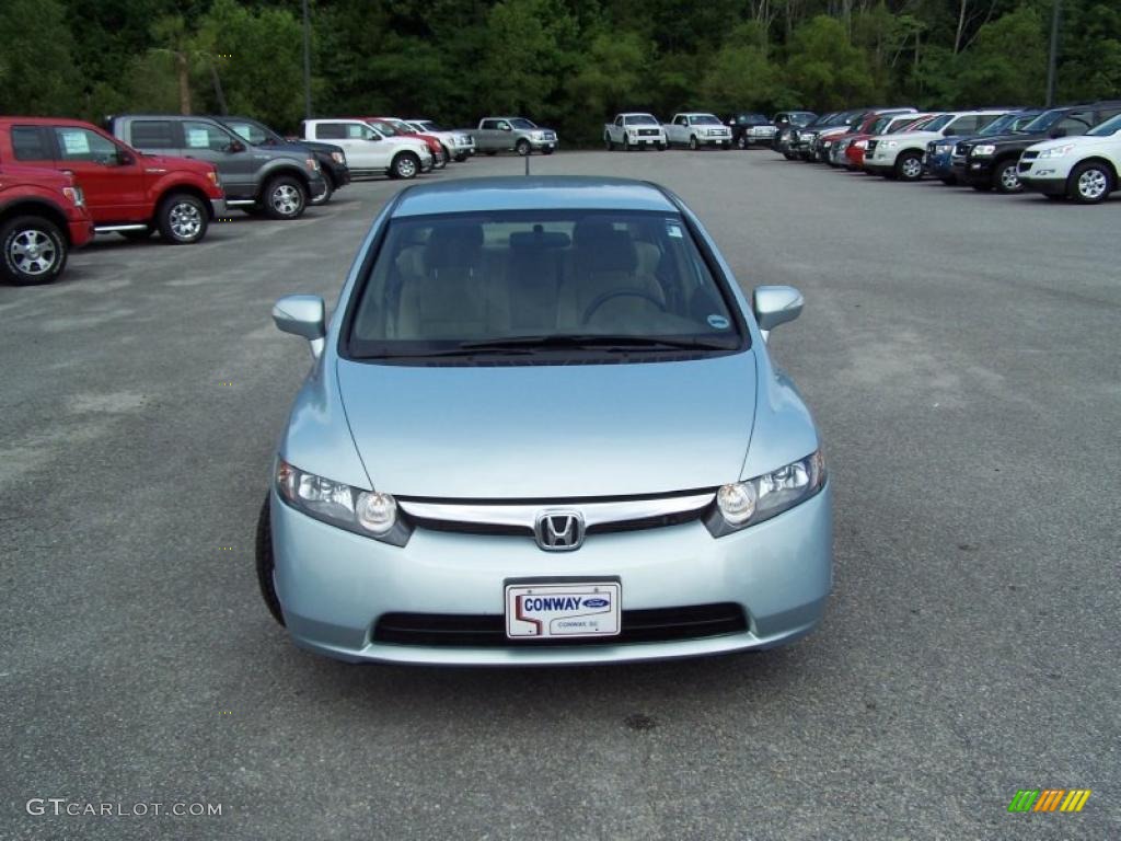 2008 Civic Hybrid Sedan - Opal Silver Blue Metallic / Ivory photo #2