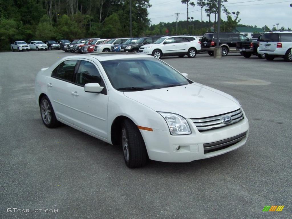 2009 Fusion SE - White Suede / Charcoal Black photo #3