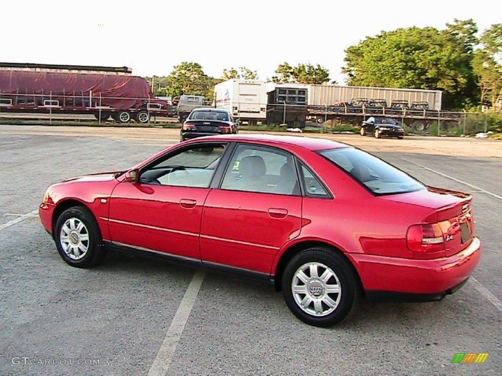 1999 A4 1.8T quattro Sedan - Laser Red / Opal Gray photo #6