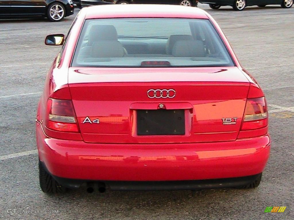 1999 A4 1.8T quattro Sedan - Laser Red / Opal Gray photo #9