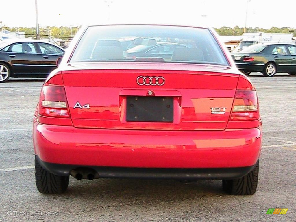 1999 A4 1.8T quattro Sedan - Laser Red / Opal Gray photo #10
