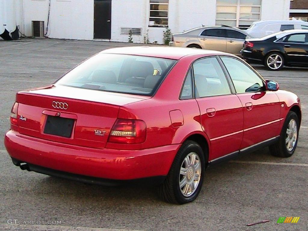 1999 A4 1.8T quattro Sedan - Laser Red / Opal Gray photo #11